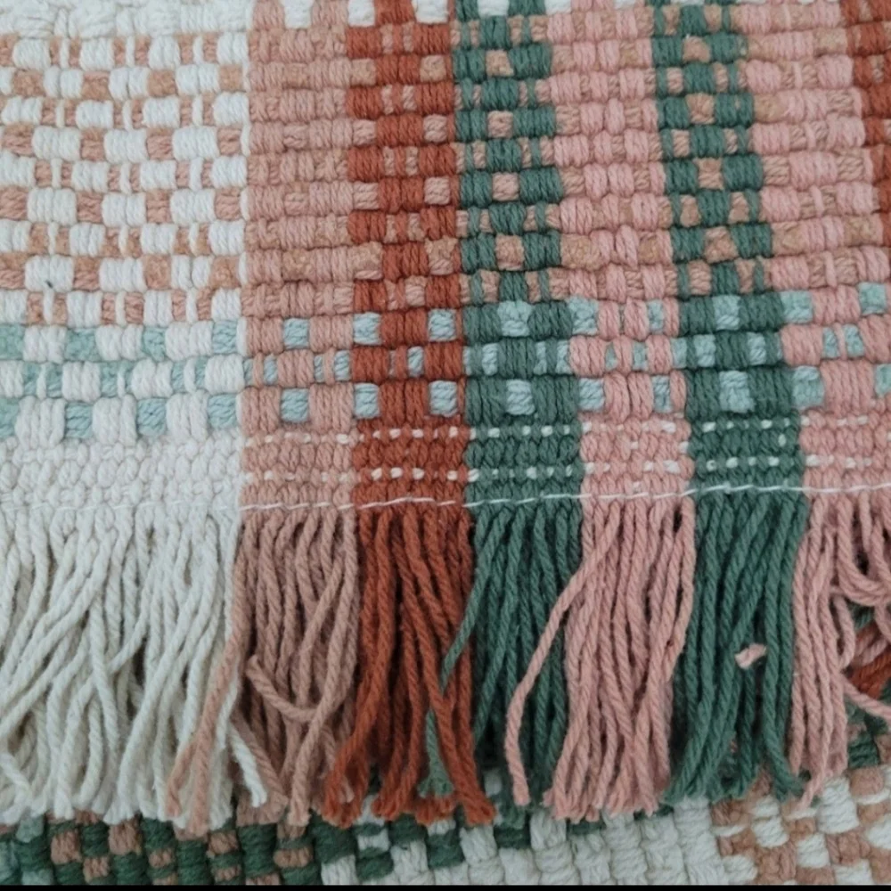 Threshold harvest plaid bath rug